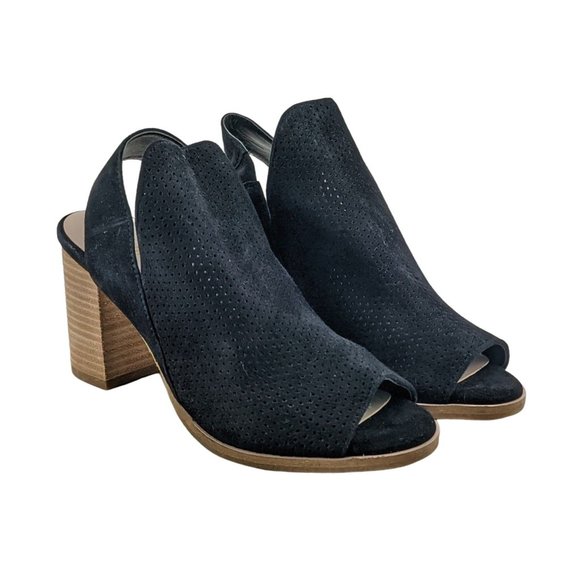 NEW Cole Haan Black Suede Slingback Bootie Size 5.5B - Picture 1 of 9